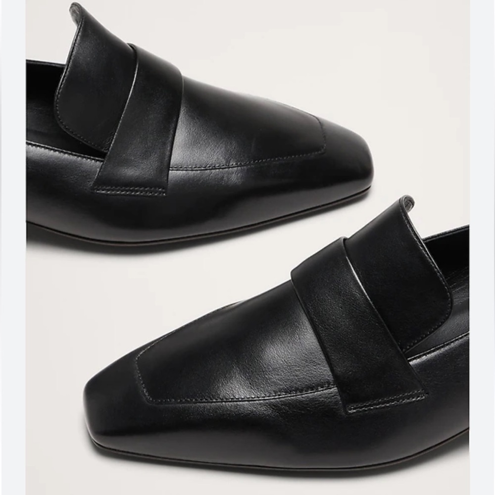 Banana Republic Black Italian Leather Everyday Loafer Women’s Size 7 - Picture 4 of 14